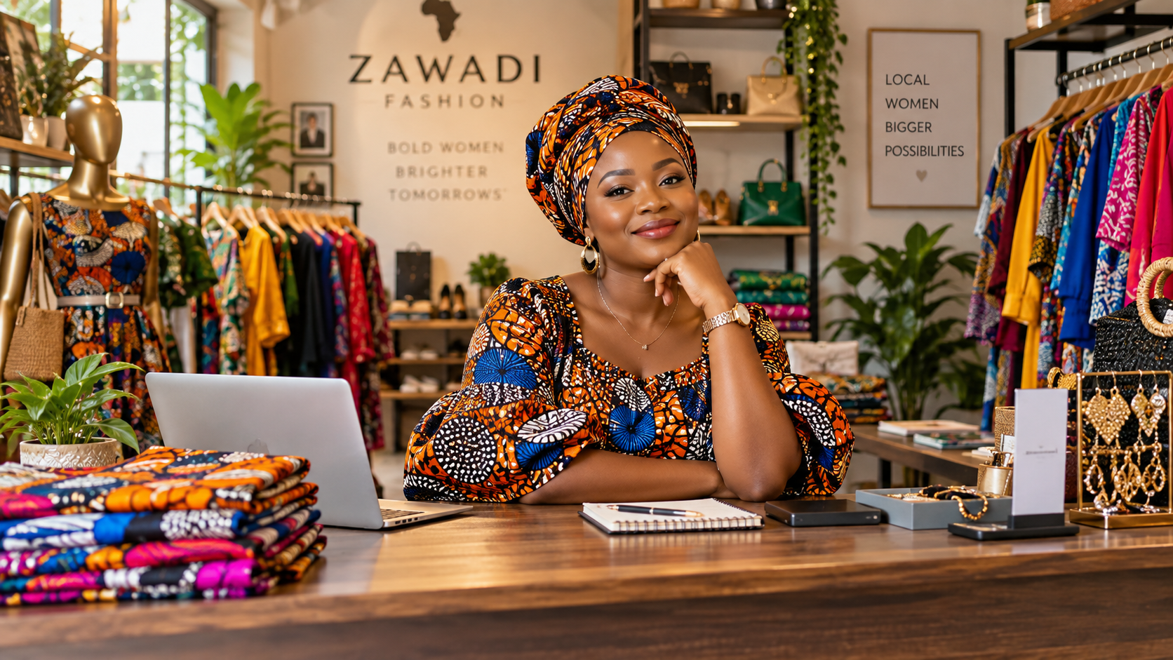 Nigerian business owners and market traders at work